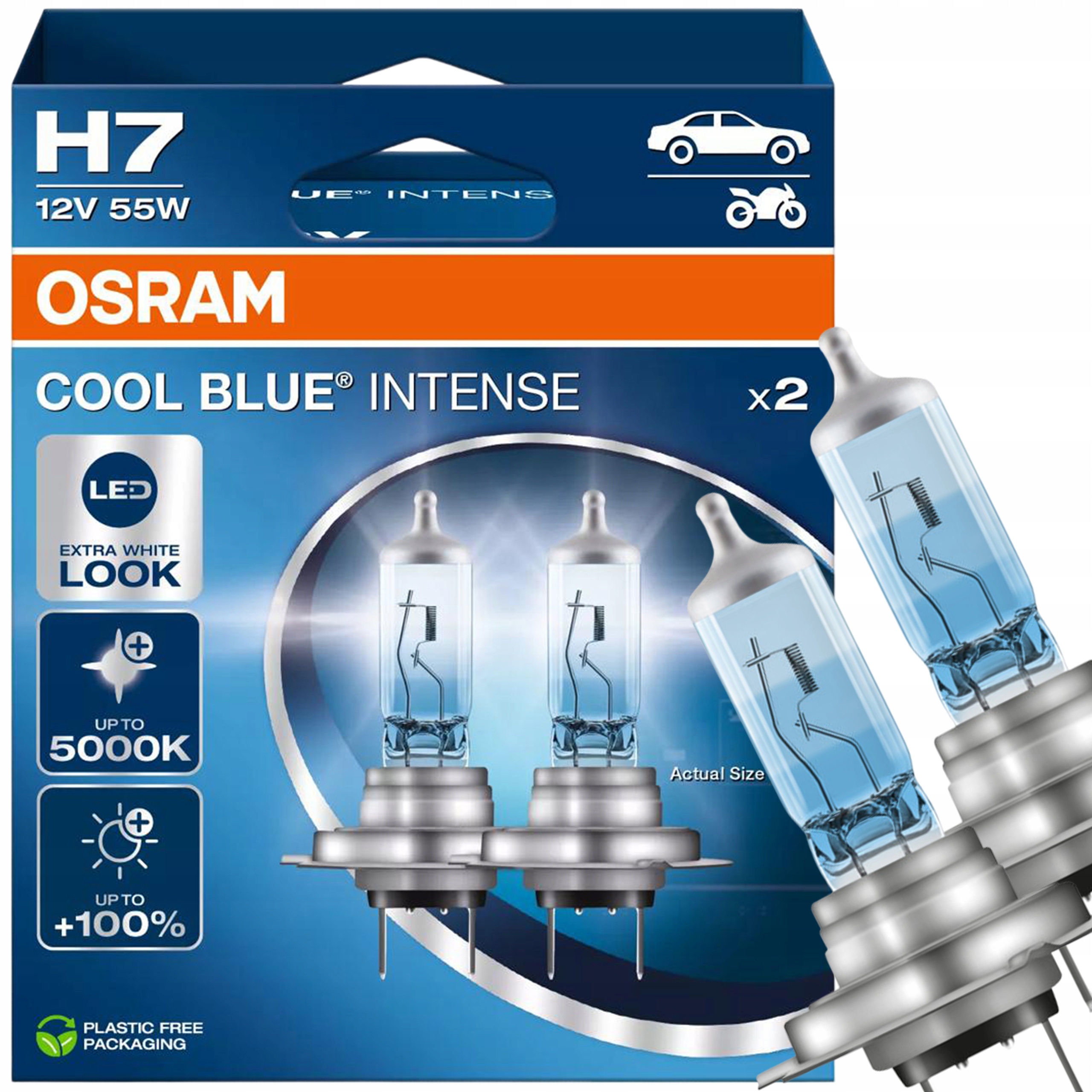 Żarówki Halogenowe H7 Osram Cool Blue Intense Next Gen 12V 55W PX26d 5000K