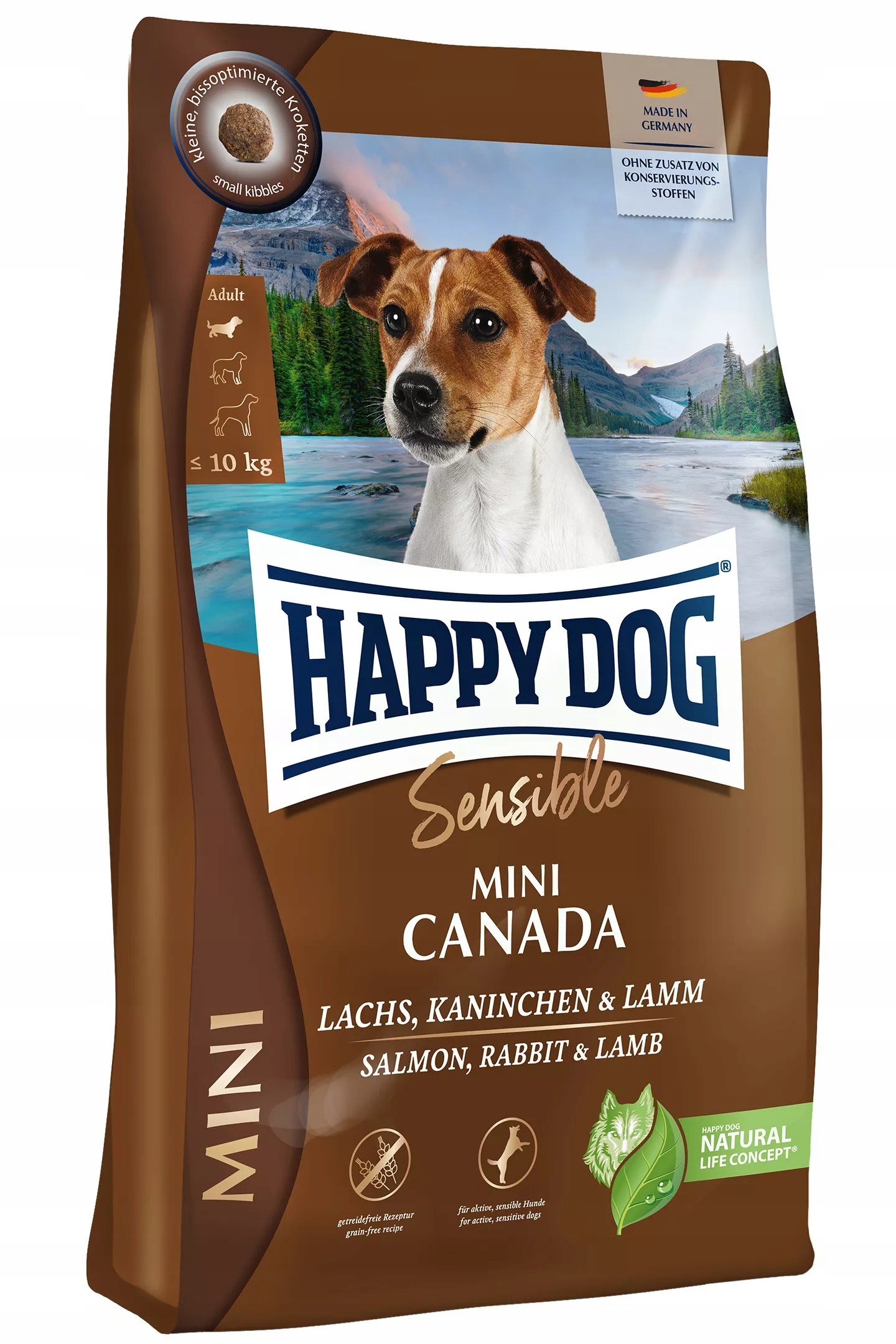 Happy Dog Mini Canada 4kg łosoś , królik , jagnięcina 6316
