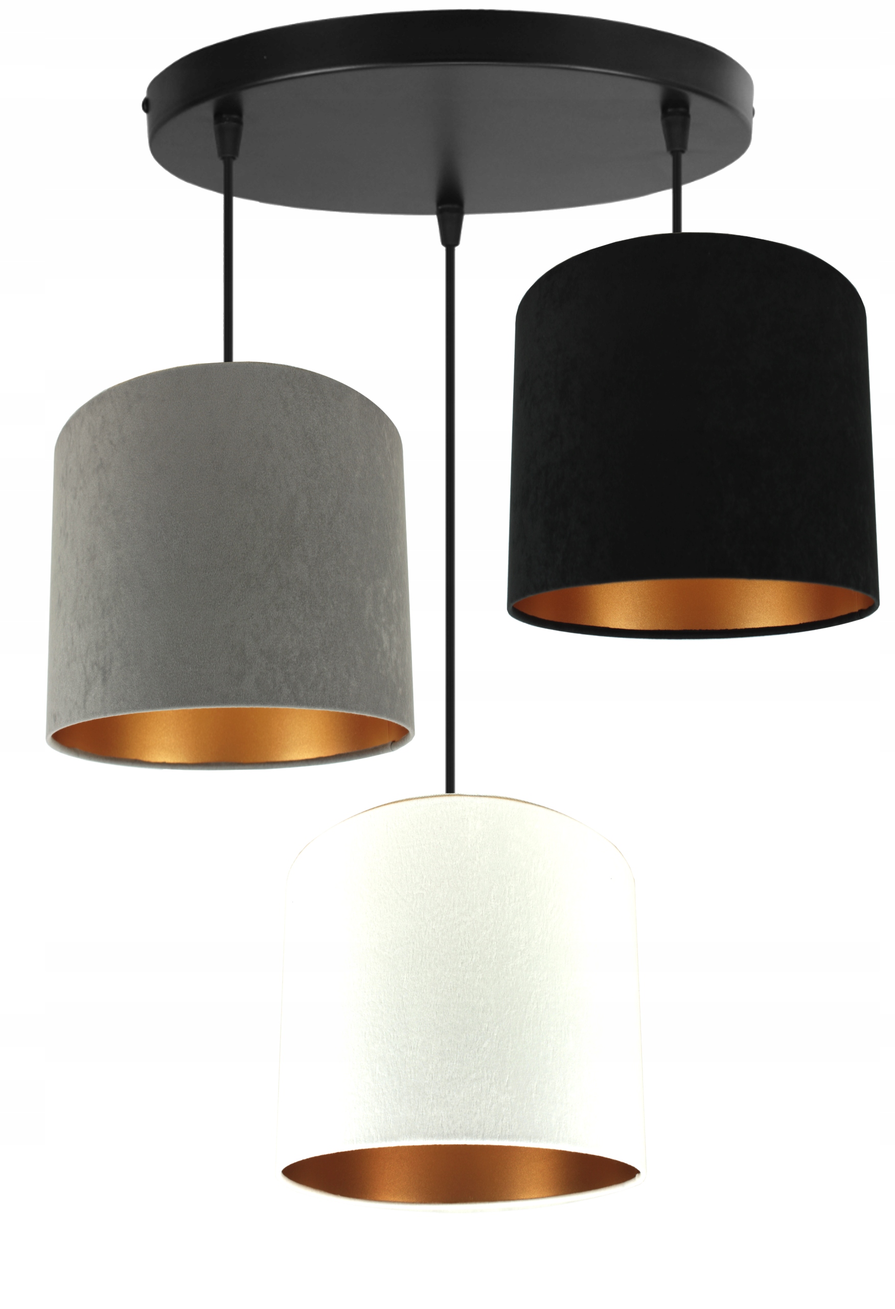 

Lampa Wisząca Sufitowa Żyrandol Abażur Welur Led