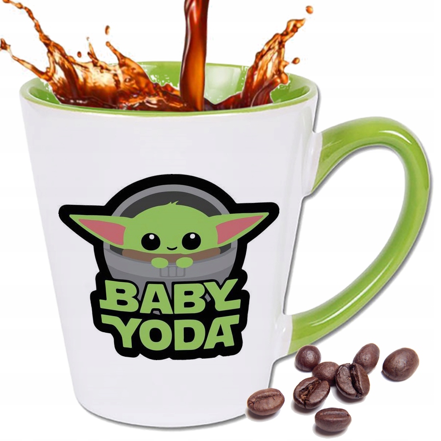 

Kubek Zielony Latte Mały Baby Yoda Cute Yoda