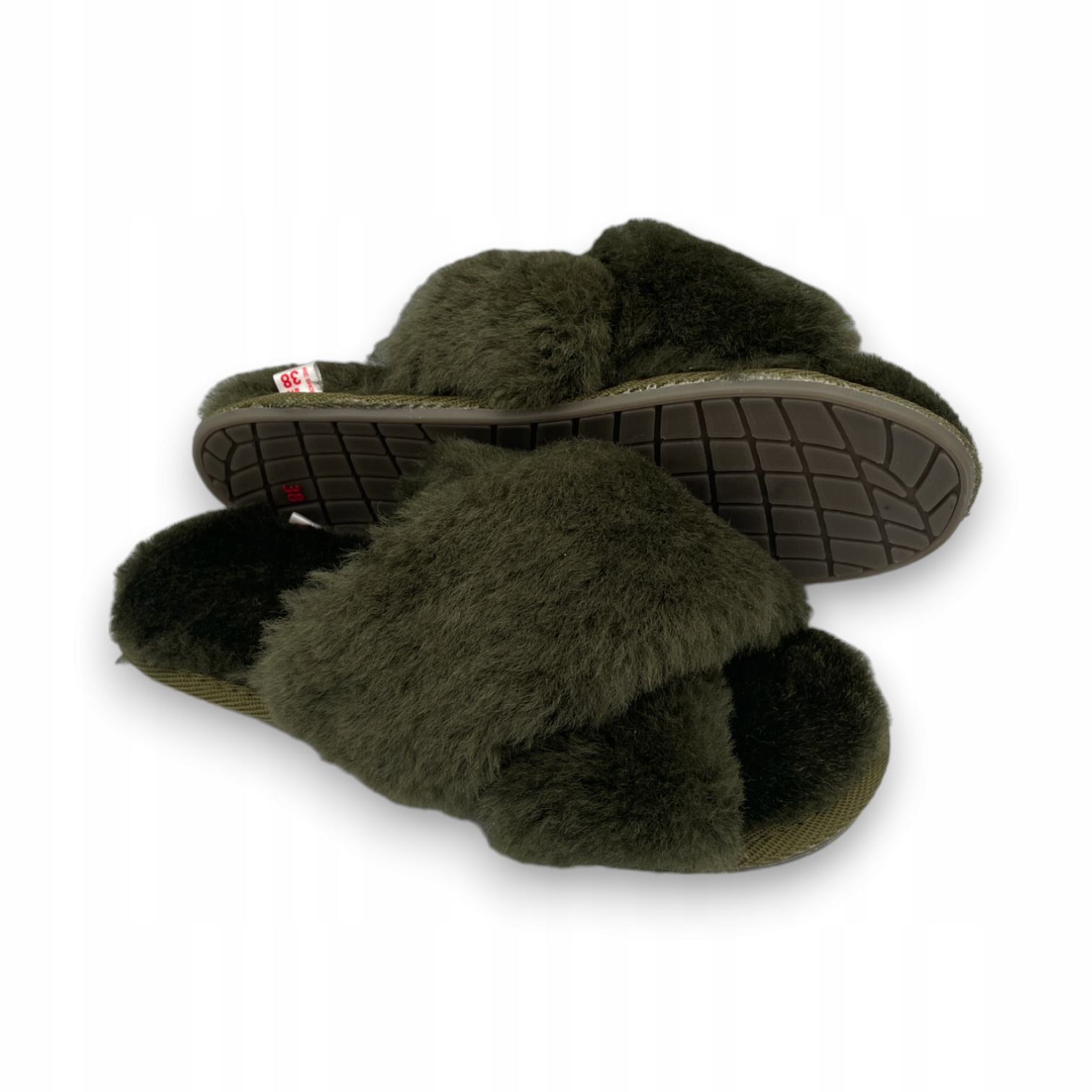 Pantofle Dámské chlupaté ovčí vlna pantofle péřové Ireshoes 37