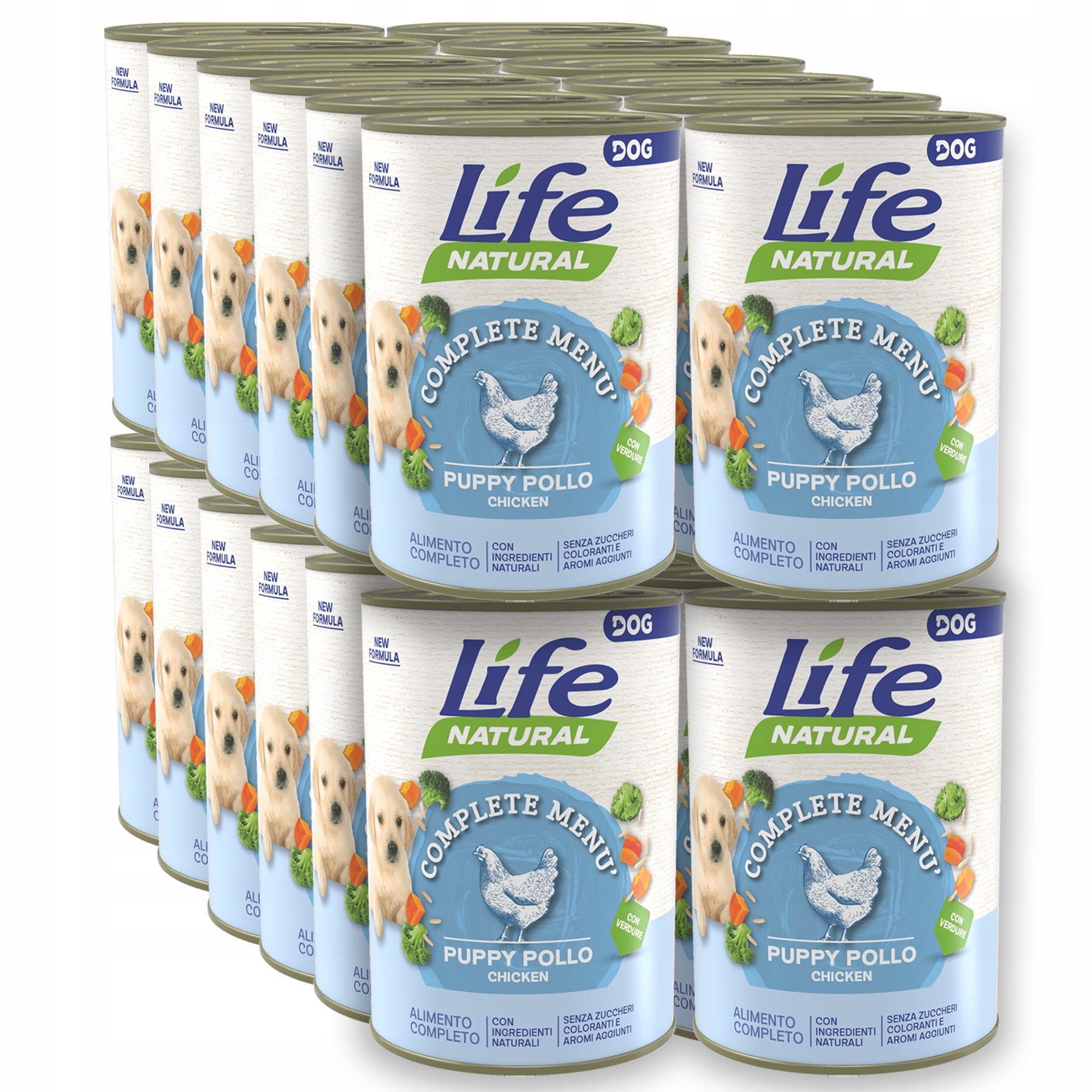 Levně Life Dog Puppy Krmivo pro štěňata konzerva 400g Set 24x400g Kuře