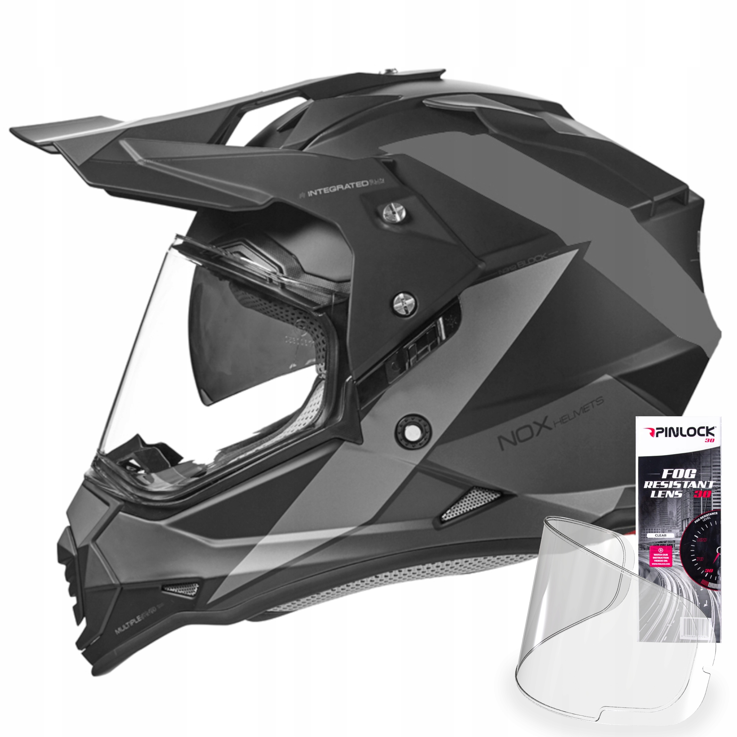 NOX N312 BLOCK KASK MOTOCYKLOWY CROSS + PINLOCK S