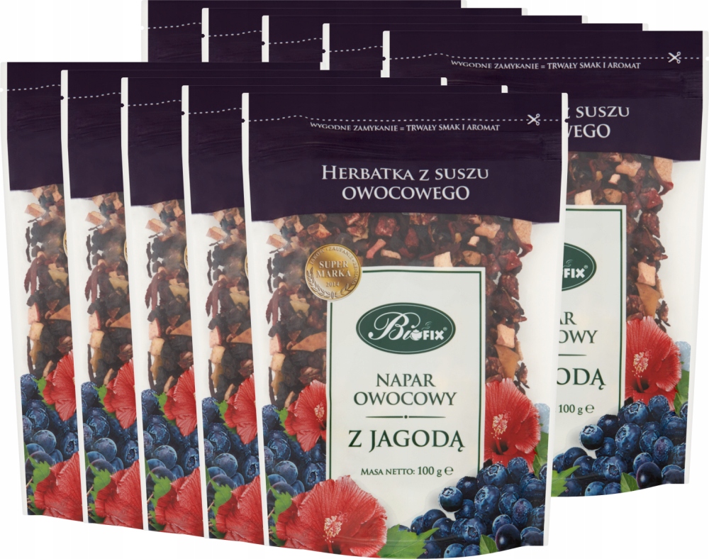 BiFix Napar Owocowy z Jagodą 100g liść x10