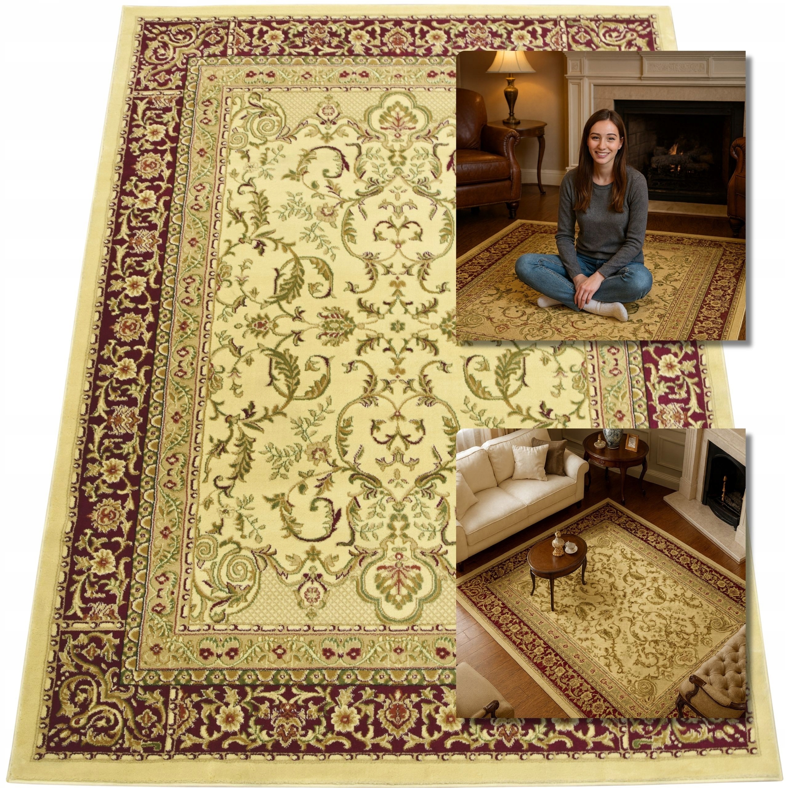 Orientální Turecký Koberec Bordový Belvedere Koberce Do Obývacího Pokoje Vintage 90x320