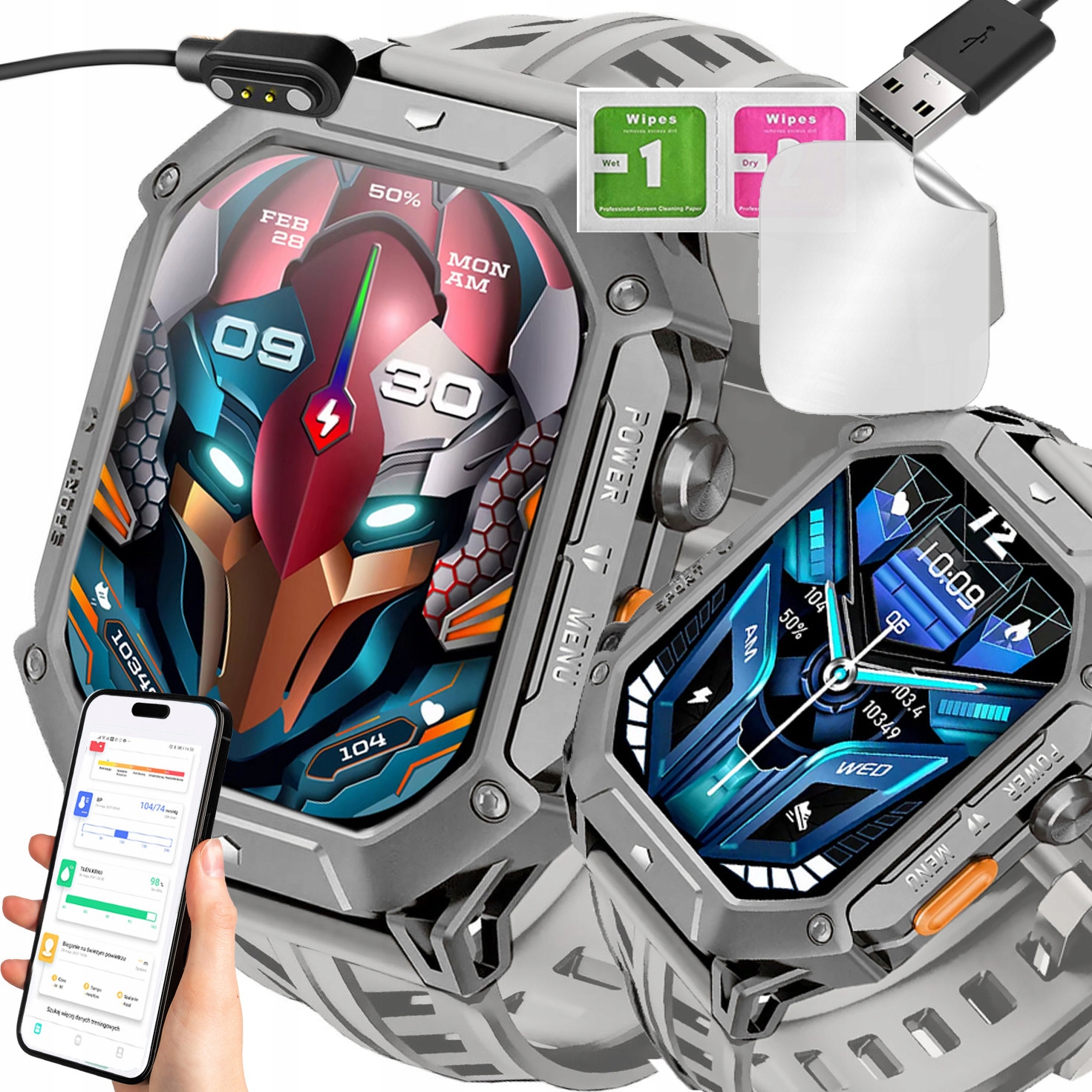 Chytré Hodinky pánské hodinky Menu Pl baterie 1000 mAh Bluetooth Call