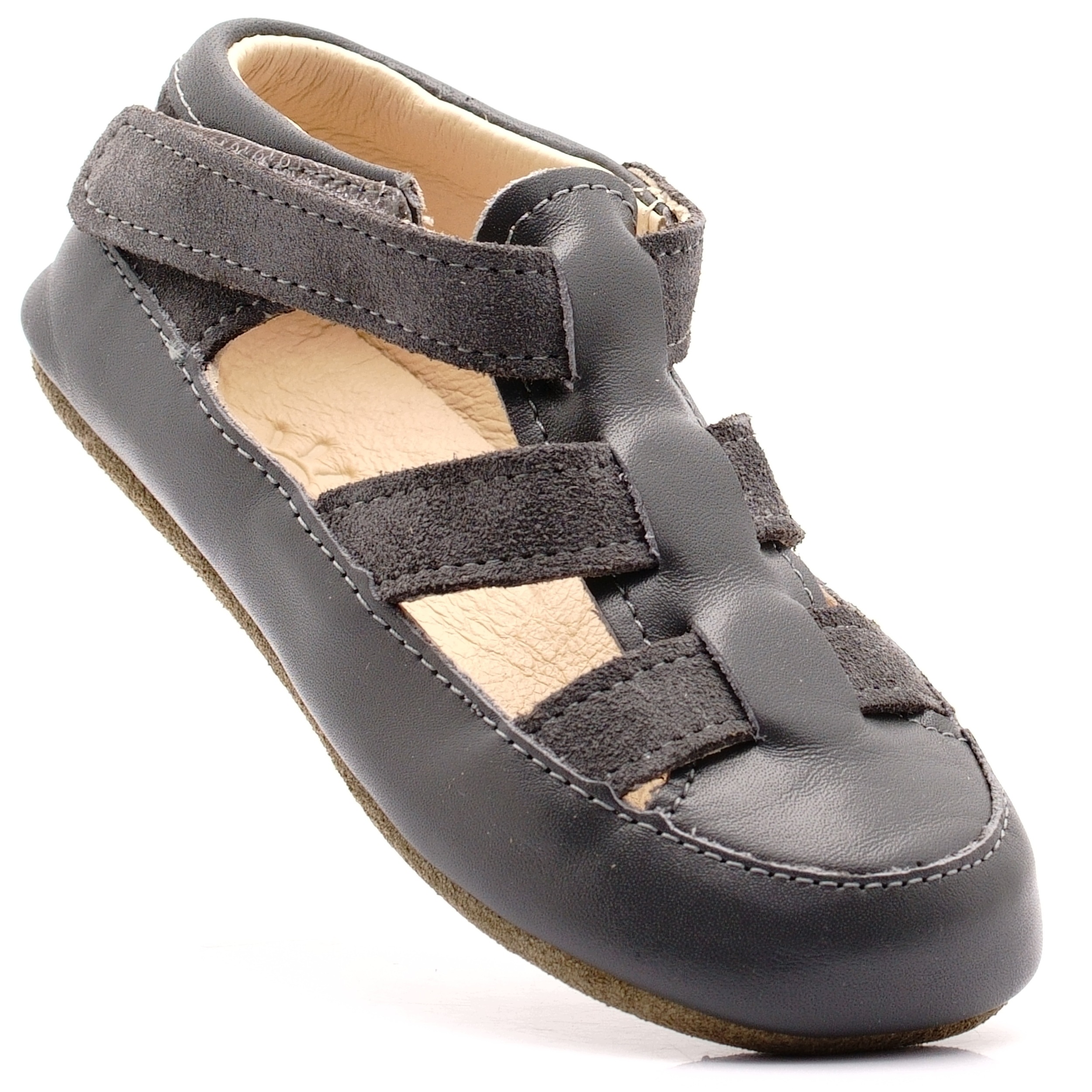 Obex Barefoot Skórzane Kapcie Lekkie Pantofle Buty Dziecięce Sewo 32