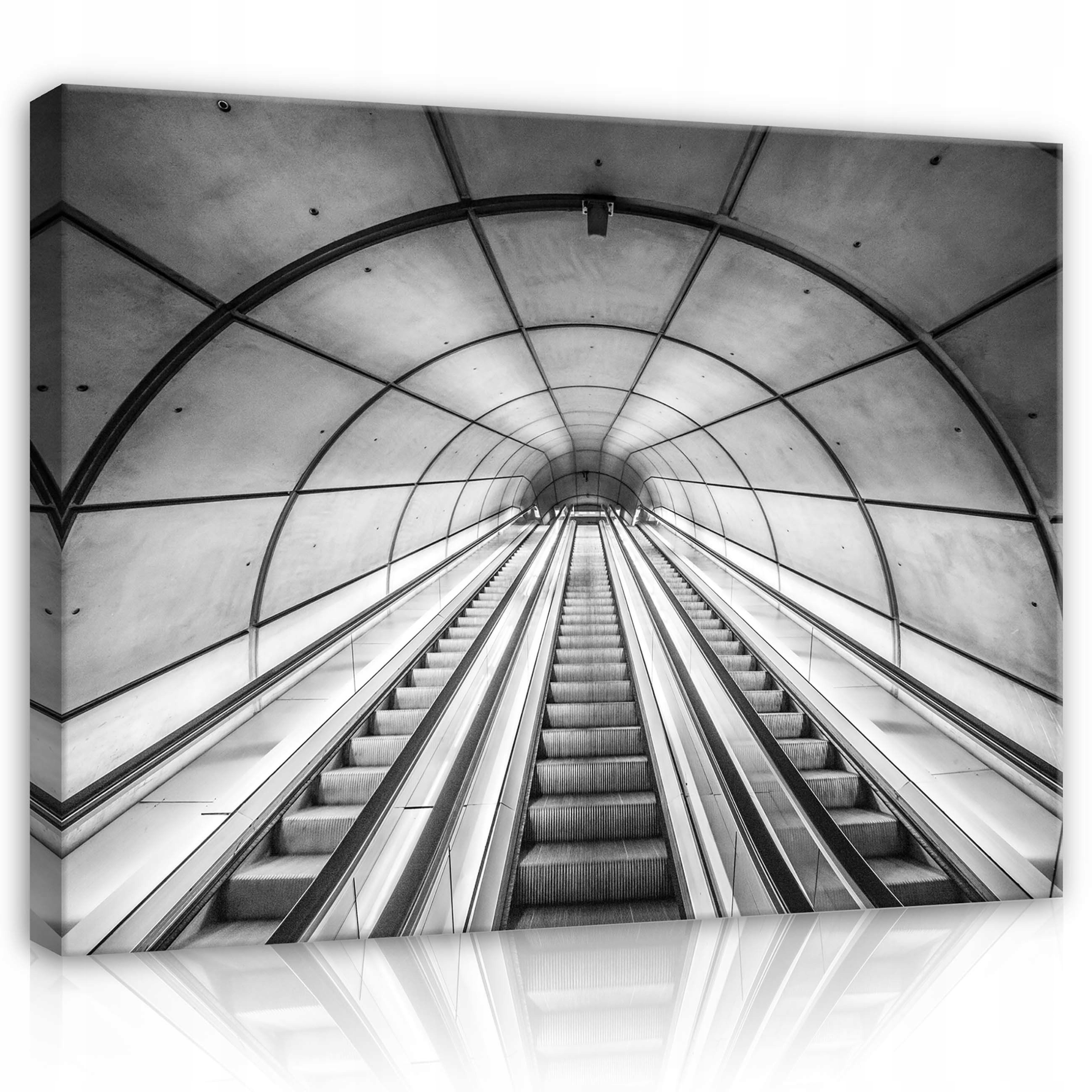 Obraz 100x75 Eskalátor metro příjezdová cesta perspektiva symetrie pohyb tunely
