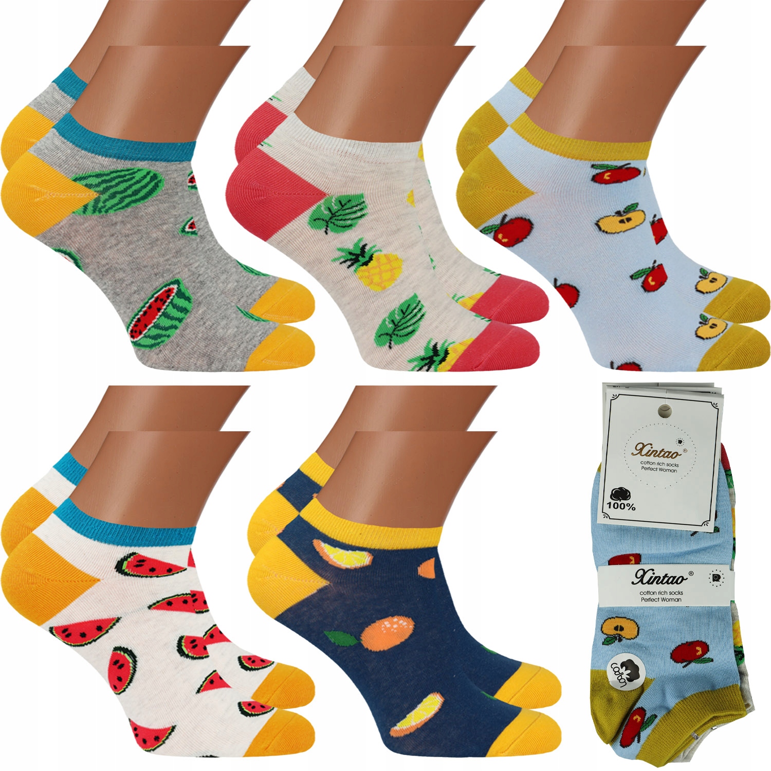 

5x Stopki damskie Skarpetki niskie skarpety 35-38