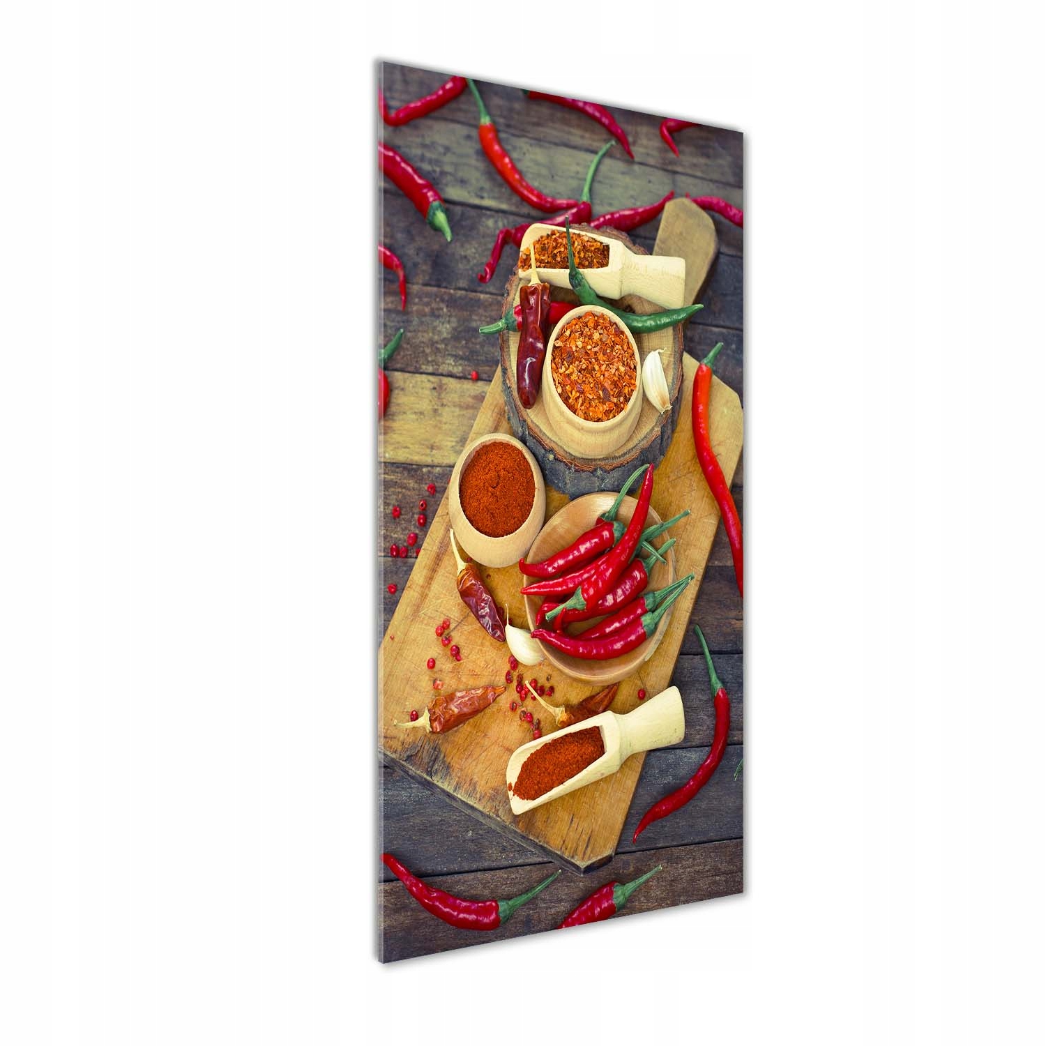 

Foto obraz szklany pionowy Papryczki chilli 50x125