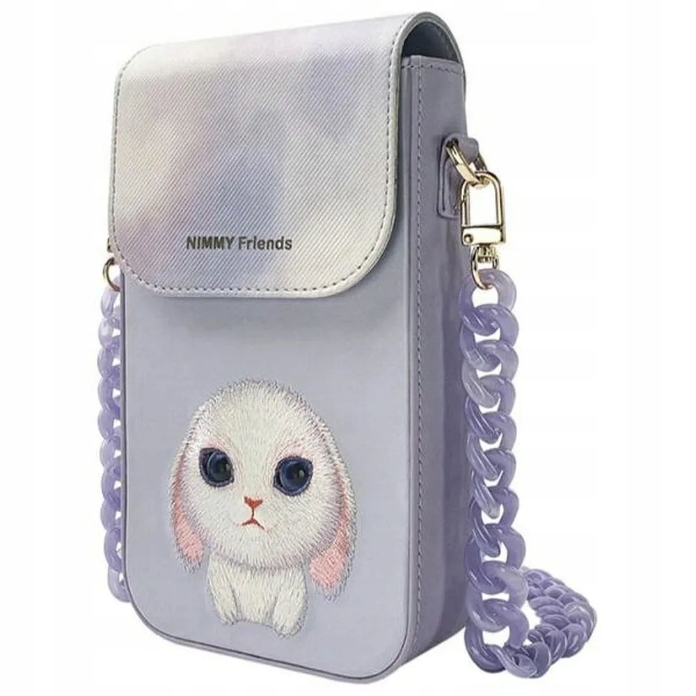 Nimmy Big Eyed Pet 2.0 Rabbit sada 3v1: kabelka peňaženka puzdro fialové