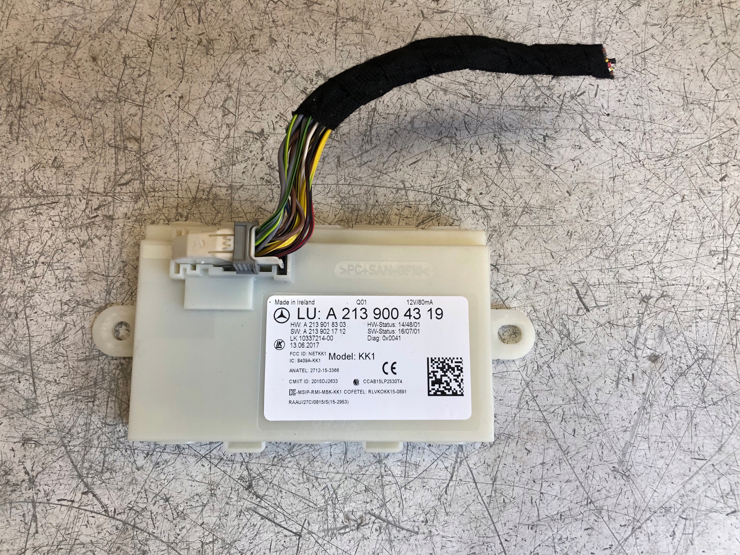MERCEDES E W213 W238 module KEYLESS A2139004319