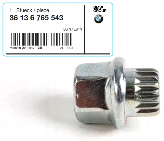 

nowa oryg. nasadka adapter śruby koła Bmw 30 z Aso