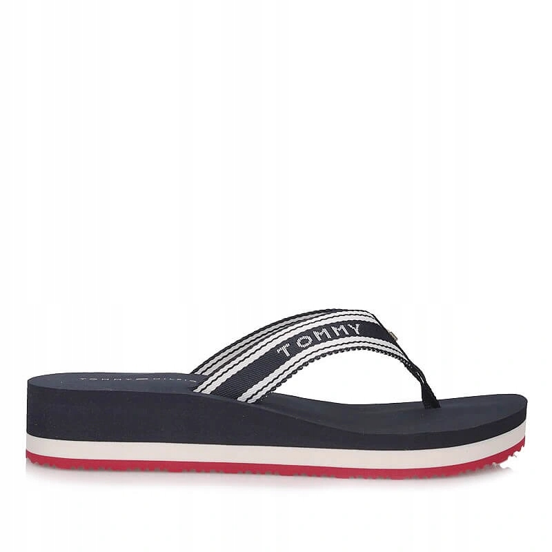 Nazouváky pantofle Tommy Hilfiger FW0FW091950GYW8B Th Flag Print žabky