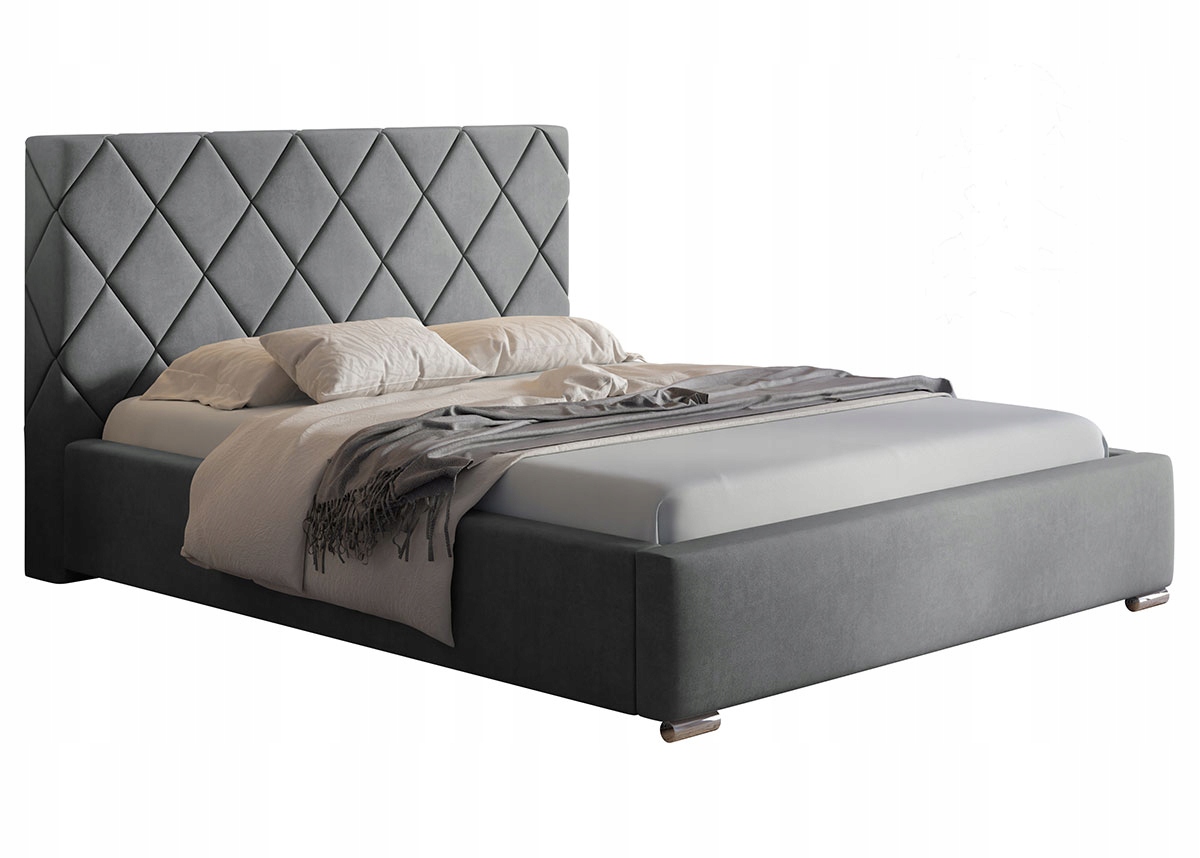 Łóżko tapicerowane 140x200 Royal 7 pojemnik stelaż