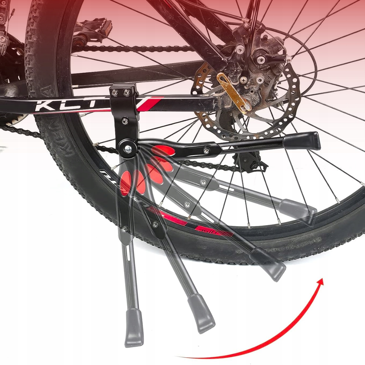 PODPÓRKA STOPKA ROWEROWA NÓŻKA REGULOWANA DO ROWERU TYLNA BOCZNA ALUMINIOWA Rodzaj pojedyncza regulowana tylna