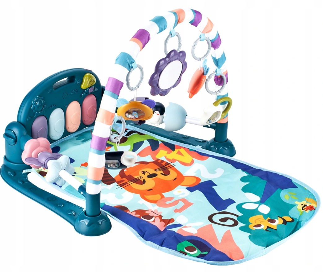 DUŻA EDUKACYJNA MATA DLA MALUSZKA INTERAKTYWNA Z ZABAWKAMI + PIANINKO