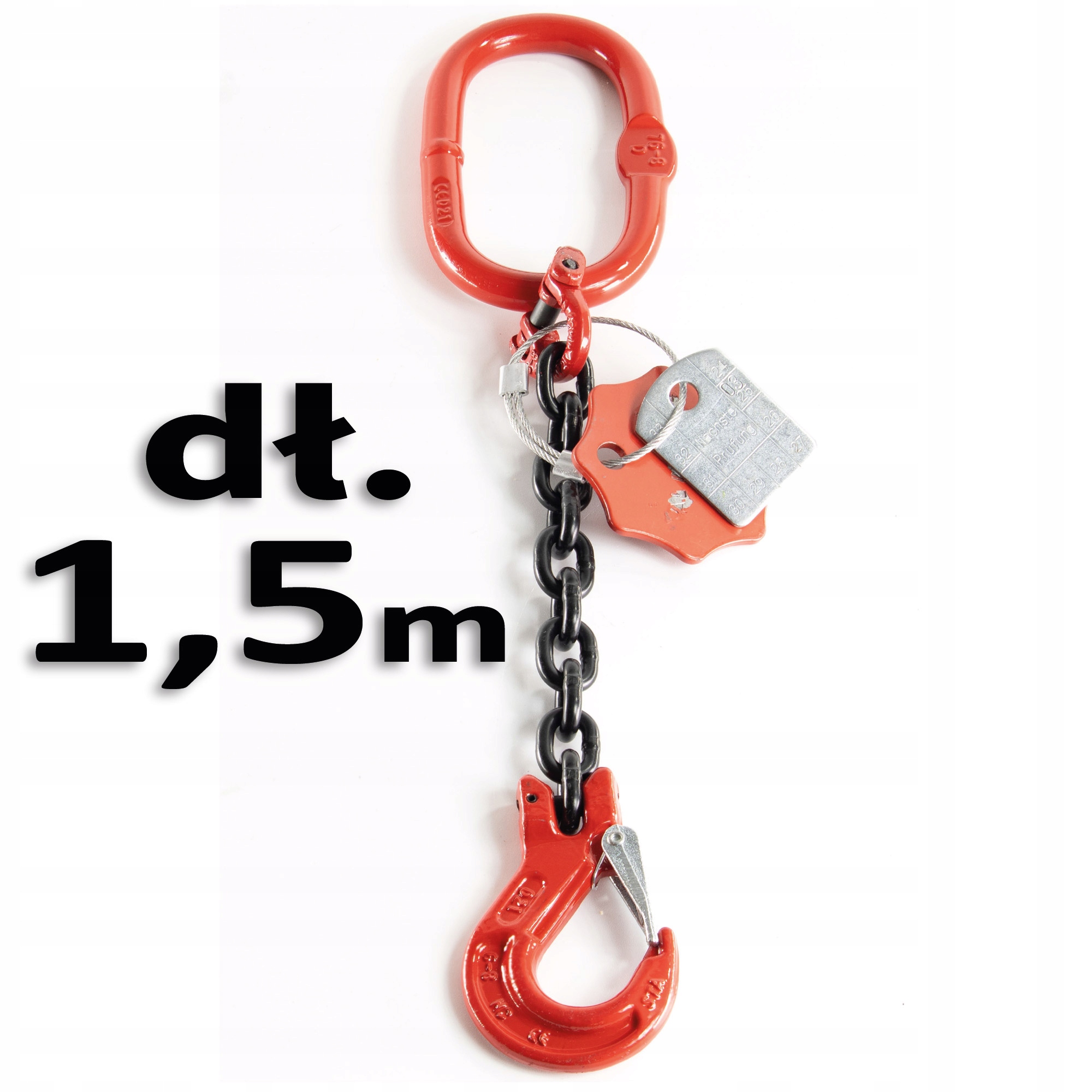 Řetězový závěs 1-šlachový 10 mm 1,5 m; třída 8; 3,15 t