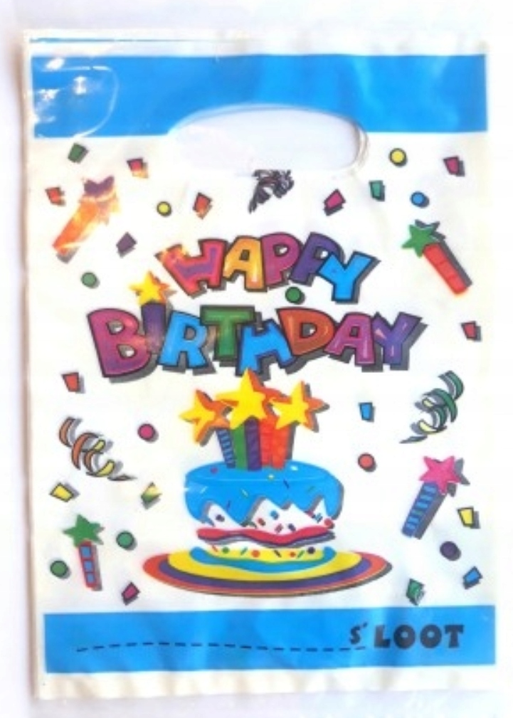 TOREBKI FOLIOWE, PREZENTOWE, URODZINY, BIAŁE, HB 10 SZT