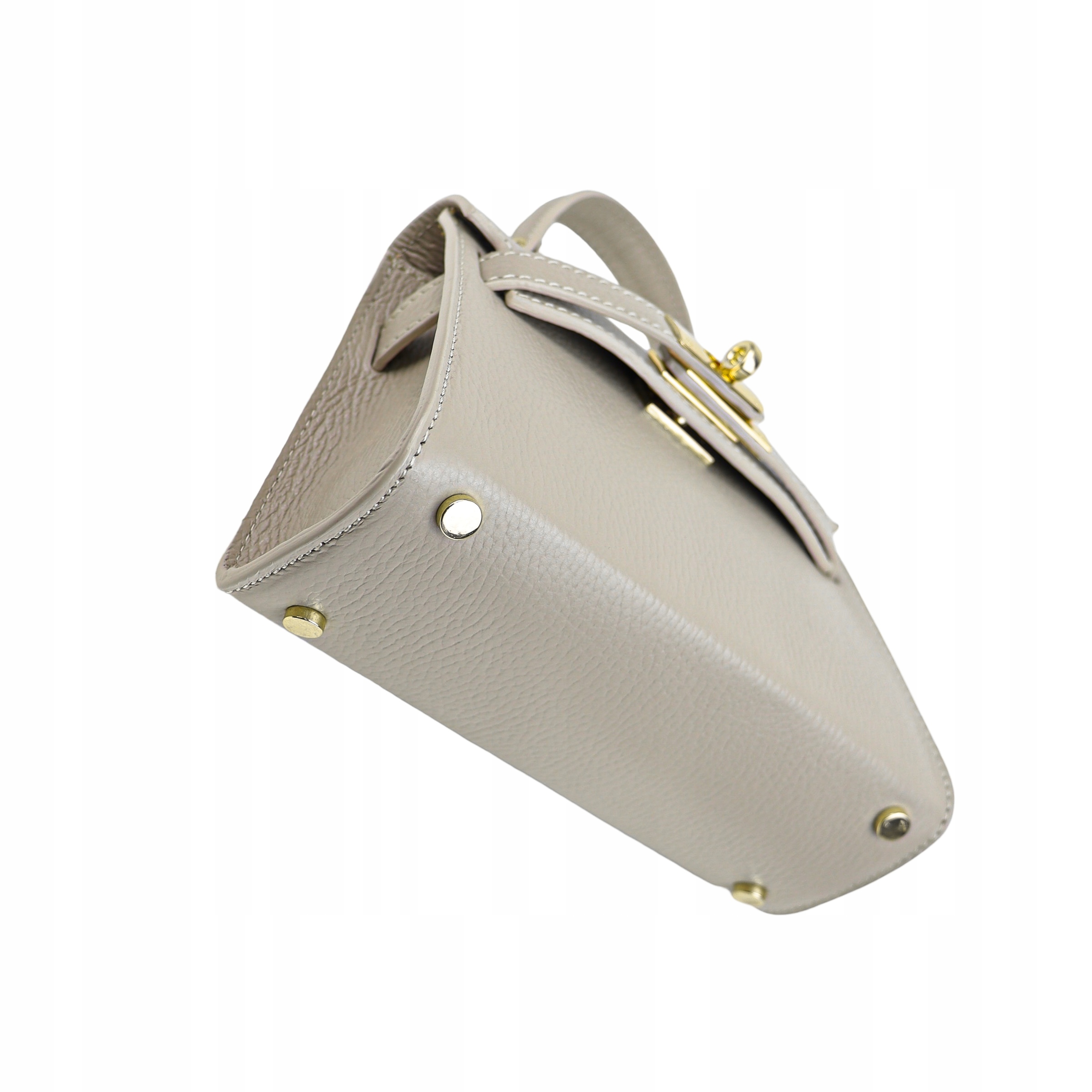 Torebka Damska Kuferek, licowa skóra Emily Beżowy Liczba kieszeni 1