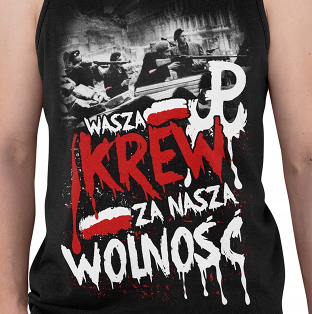 TANK TOP PATRIOTYCZNE WASZA KREW ZA NASZĄ WOLNOŚĆ Marka inna