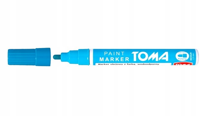

Flamaster niebieski (marker, mazak, pisak) do zn