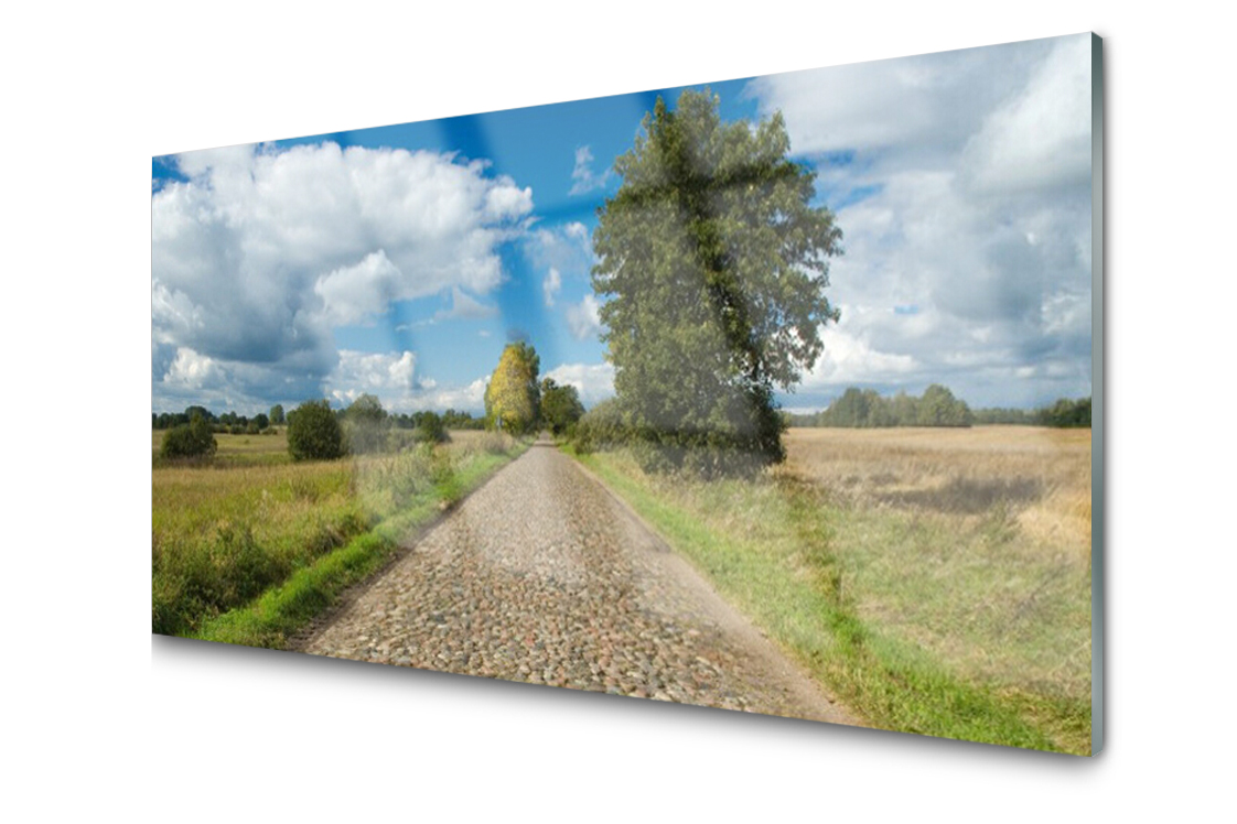

Panel szklany dekor Wieś Droga Bruk 140x70