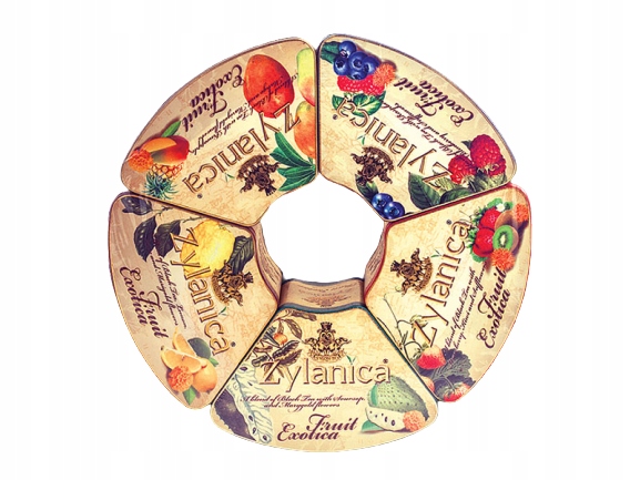 Herbata Tort Zylanica Fruit Exotica 500g Zestaw 5 puszek czarnej herbaty