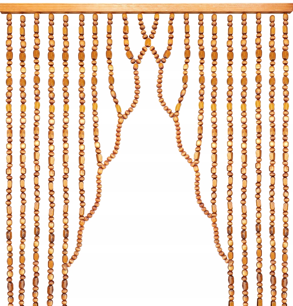 ZASŁONKA DO DRZWI KOTARA -DREWNO- KORALIKI - 100cm