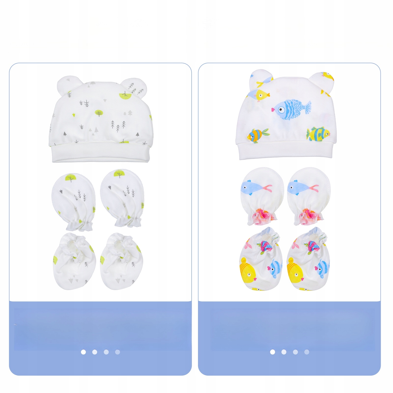 CHŁOPIĘCE CZAPKI Z RĘKAWICZKAMI CZAPKI 2 ZESTAWY CHŁOPIEC NOWORODKA Marka bez marki