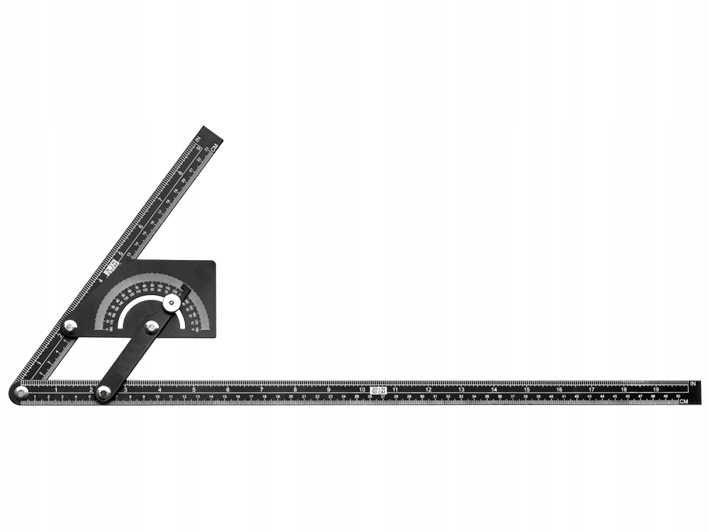 

Kątownik Nastawny Z Kątomierzem 180° 230 x 500 mm