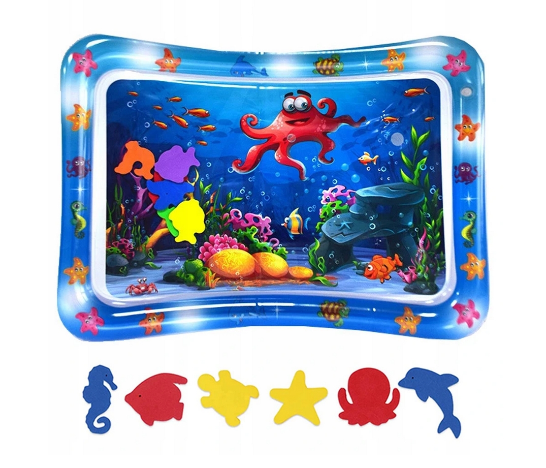 DUŻA MATA WODNA SENSORYCZNA DMUCHANA EDUKACYJNA NIEMOWLĄT DZIECI 70x50cm XL Głębokość produktu 50 cm