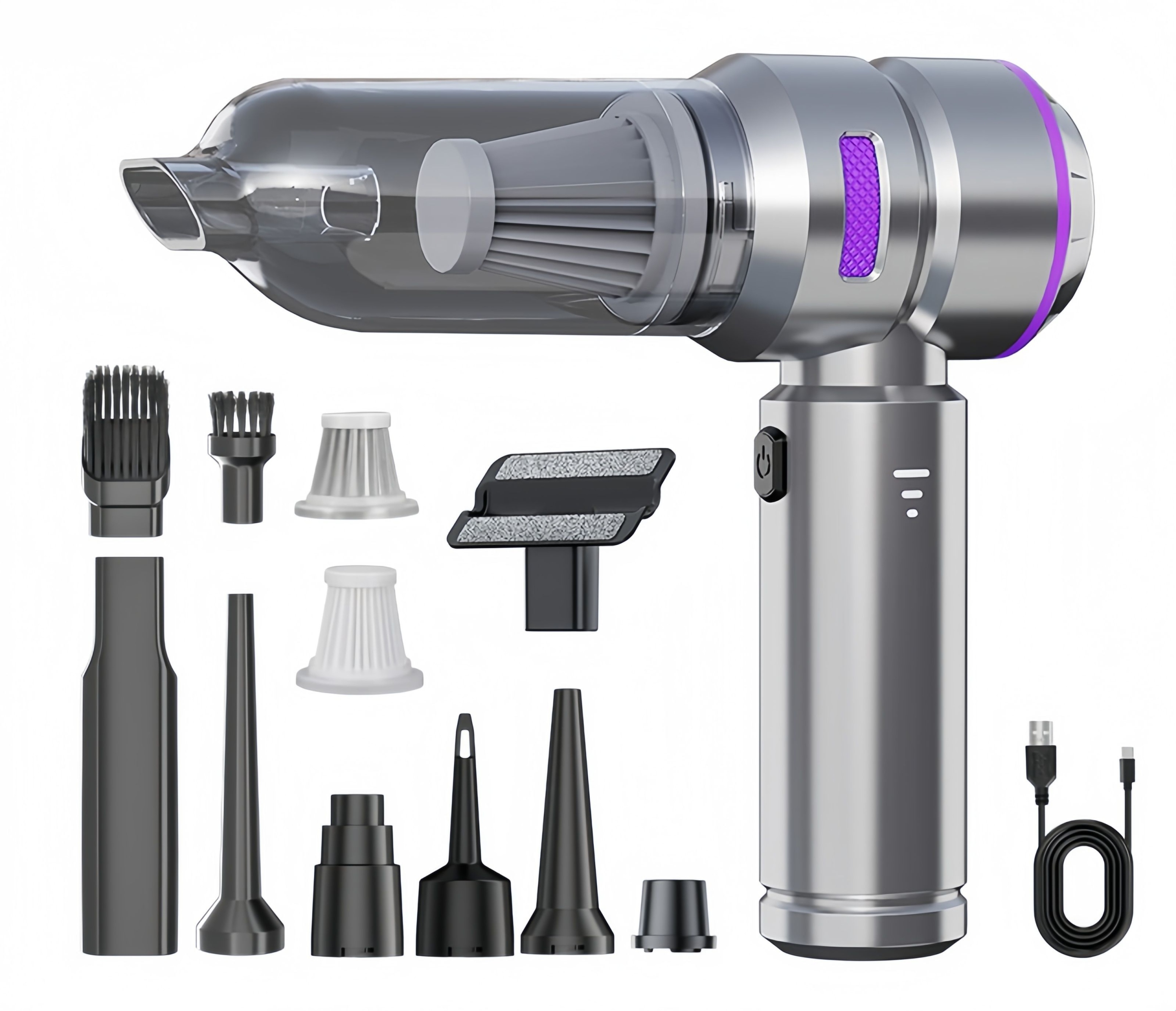 Vysavač do auta 16000 Pa Silný do auta Bezkartáčový motor