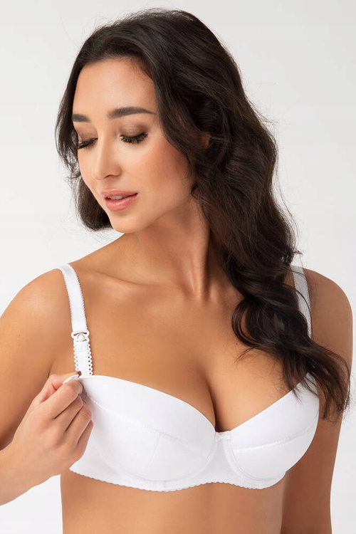 Podprsenka na kojení Gorsenia MK01 Ana Bílá Měkká a pohodlná