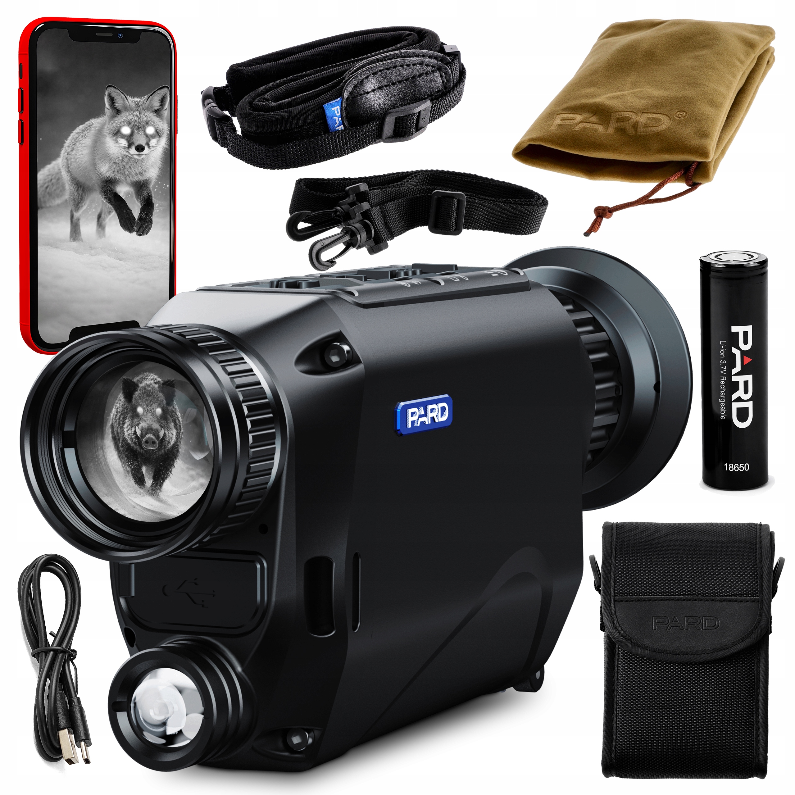 Monokular Noktowizyjny Pard NV-009 940NM Kamera Nocna Myśliwska Ir WiFi