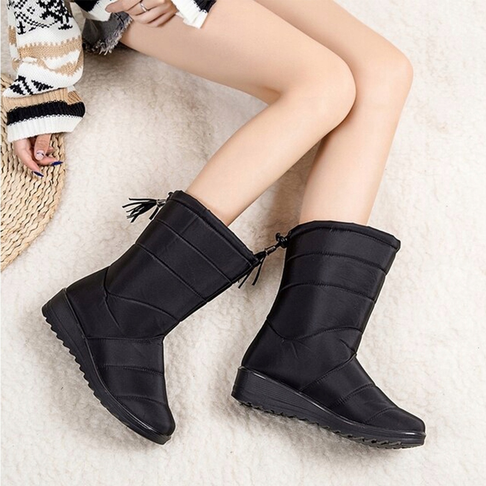 BUTY ZIMOWE WODOODPORNE CIEPŁE WYSOKIE DAMSKIE 39 Długość wkładki 24.5 cm