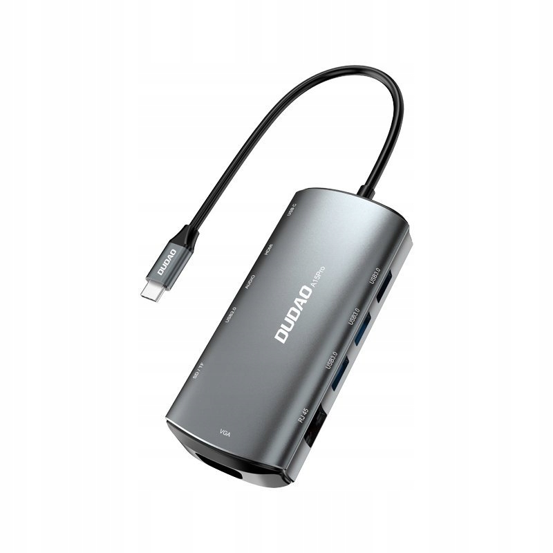 A15Pro 11in1 Usb Hub adapter, šedý