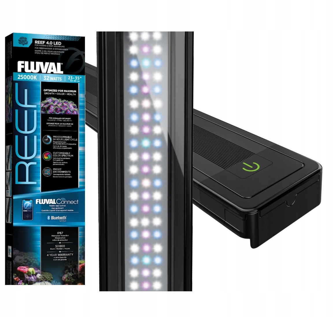Fluval Reef 4.0 32W Oświetlenie LED do akwarium morskiego