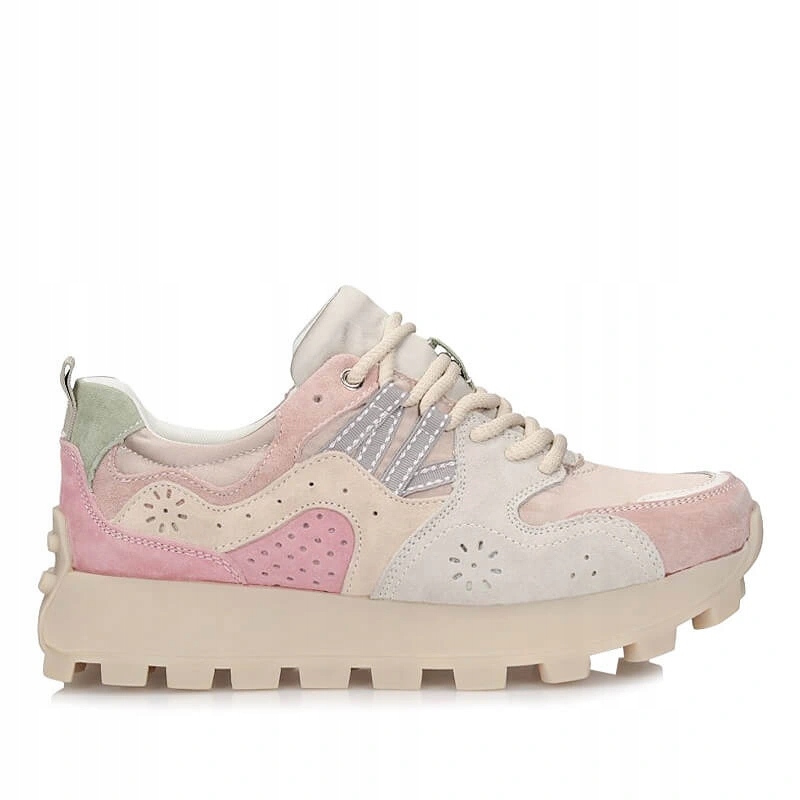 Dámské tenisky Filippo DP7560/26 Pi růžové kožené na platformě