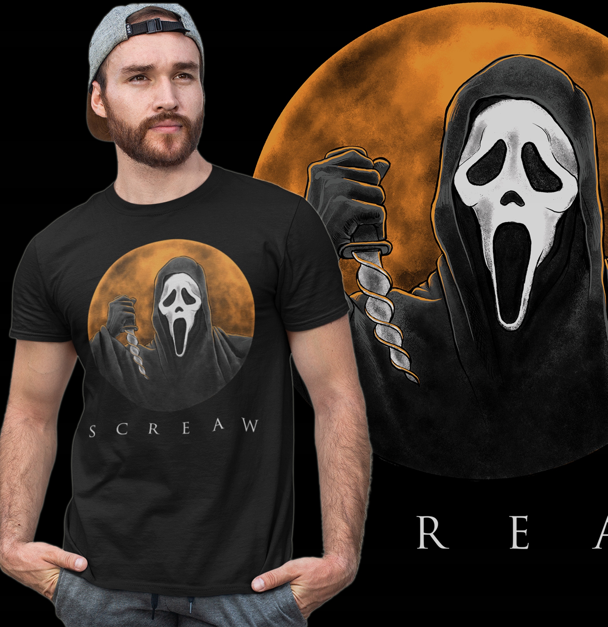 

Zabawna Koszulka Na Halloween Ghostface Krzyk 5XL