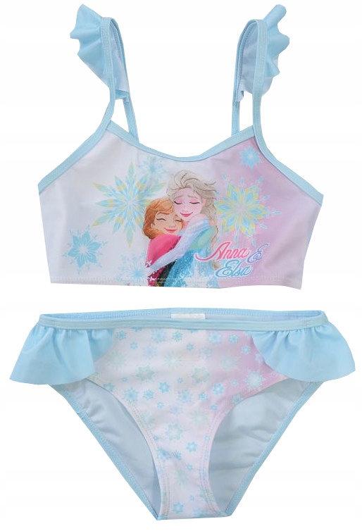 FROZEN KRAINA LODU STRÓJ KĄPIELOWY dwuczęściowy basen BŁĘKIT 110/116 D072B Marka EplusM