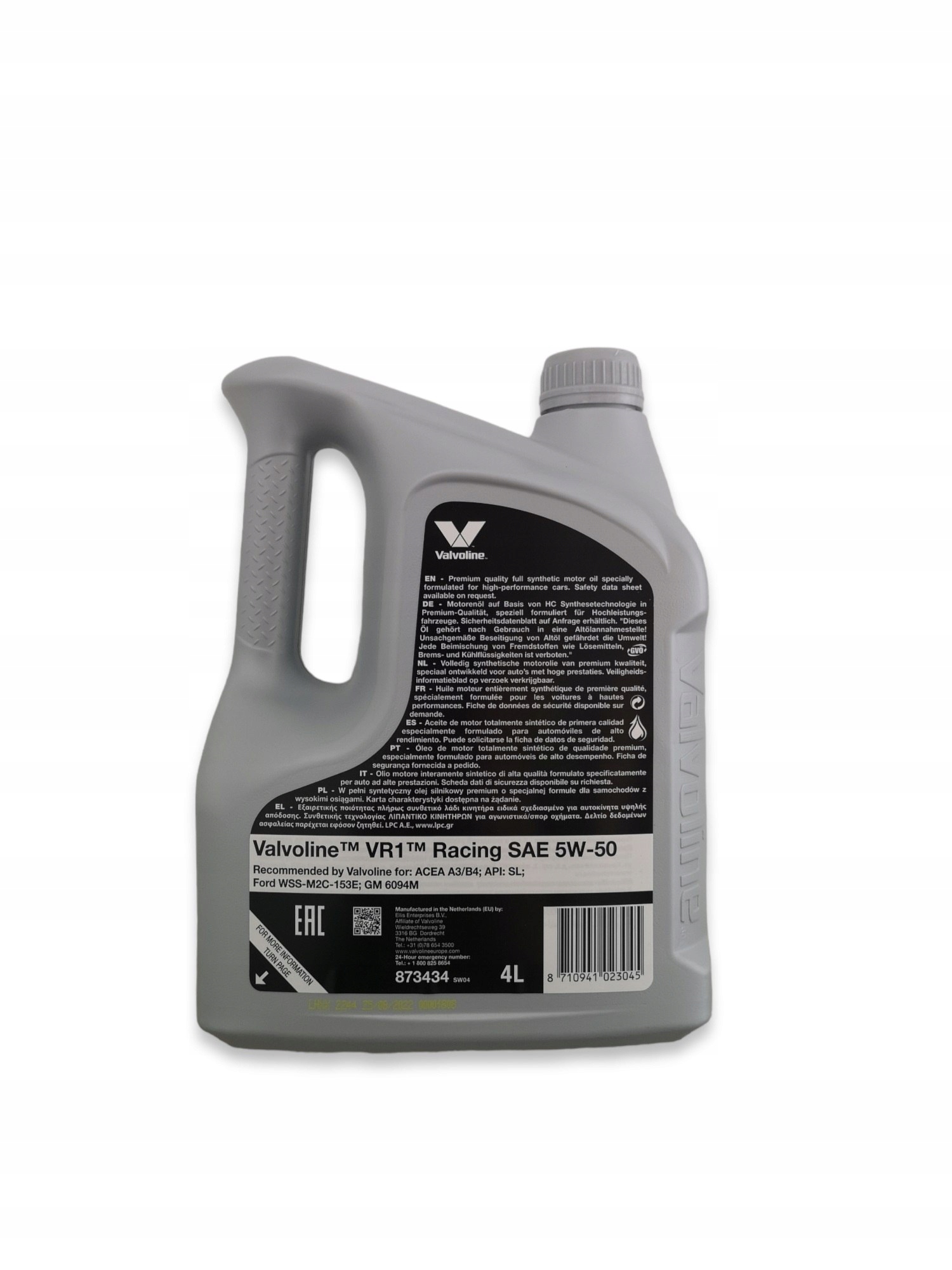 Olej Valvoline VR1 Racing 5W50 4L