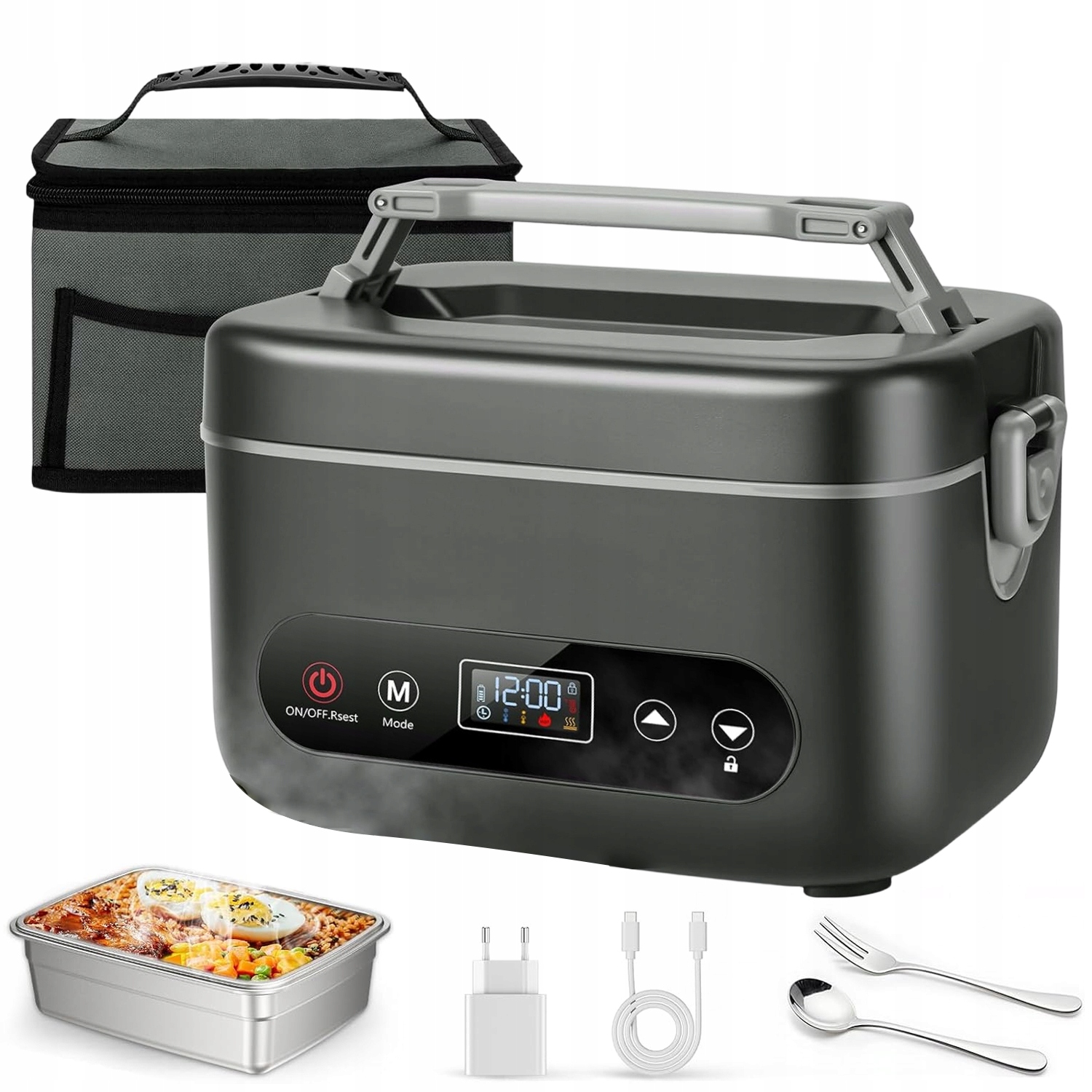 Elektrická Krabička Na Oběd 1 2 L Usb S Dotykovým Panelem, 4 Režimy