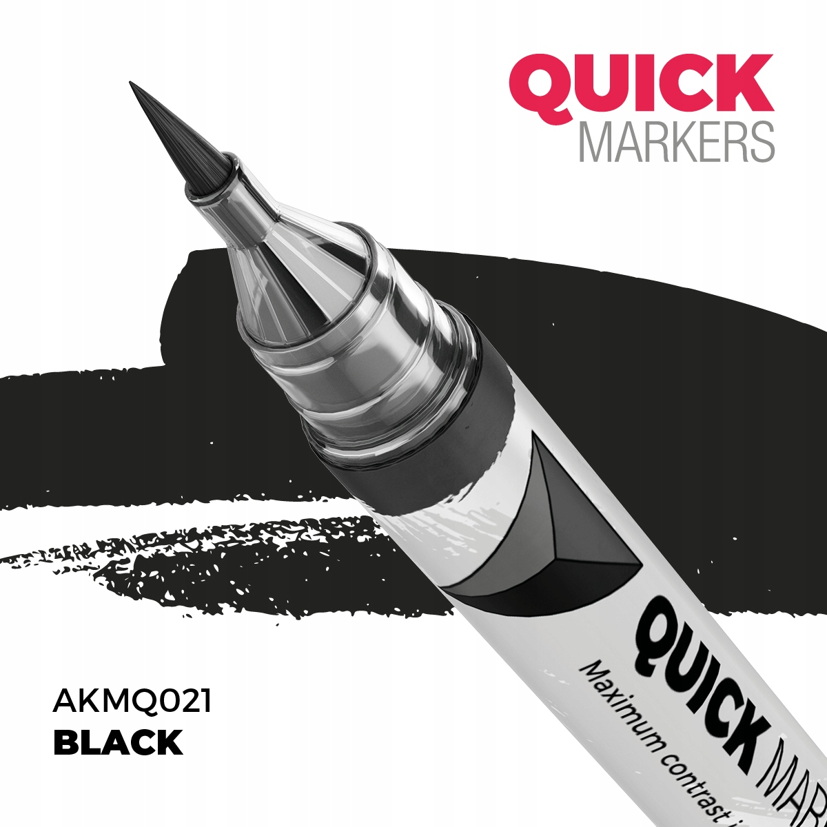 AK INTERACTIVE AKMQ021 QUICK MARKER: BLACK (Contrast Paint)