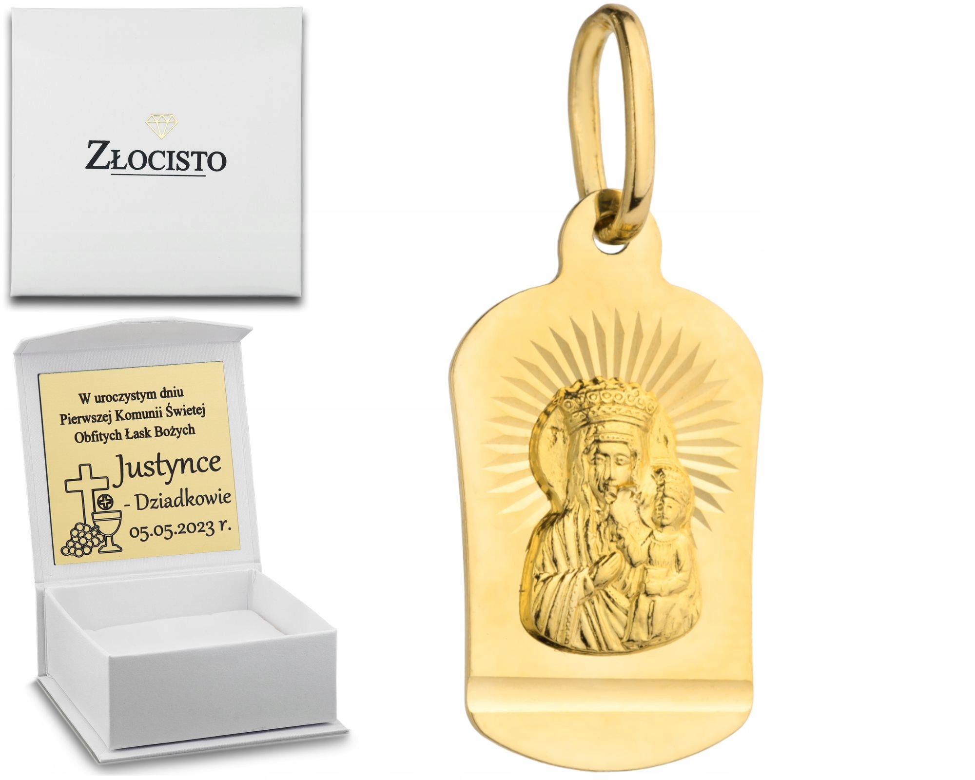 Zlatý Medailonek Panna Maria Čenstochovská 585 Bonus