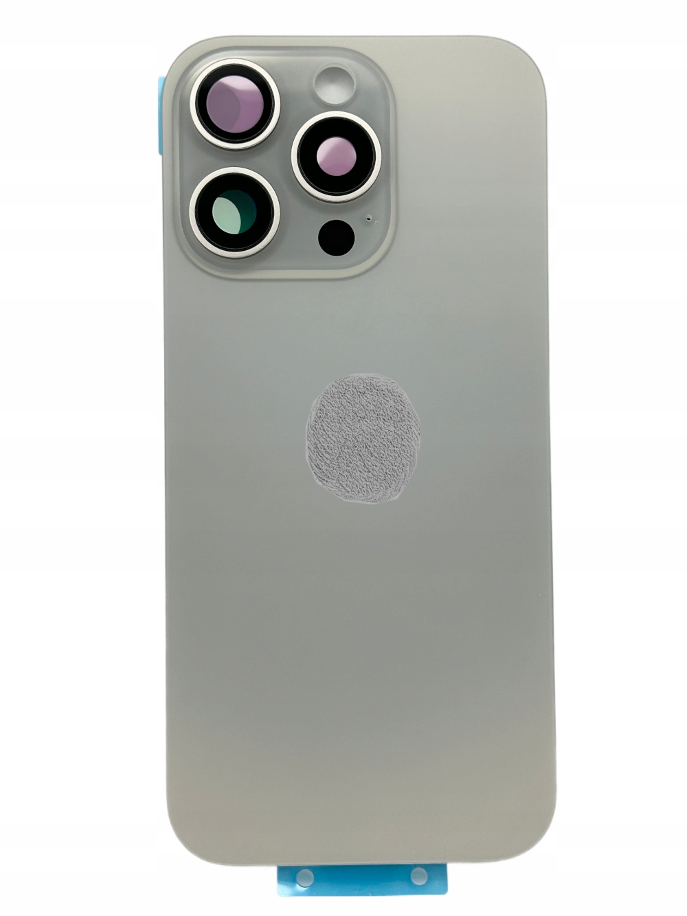 Klapka do iPhone 16 Pro Max Tytan Naturalny z ramką i osłoną obiektywu