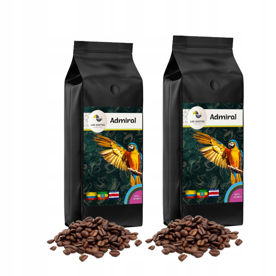 Levně Káva Admiral Pražírna kávy Los Gustos 2x1 kg Silná