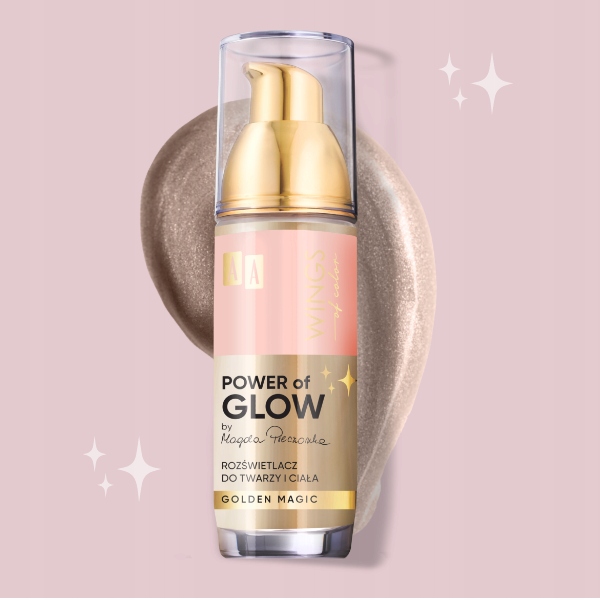 AA WINGS OF COLOR Power of Glow Magda Pieczonka Rozświetlacz Golden Magic Rodzaj pojedynczy rozświetlacz