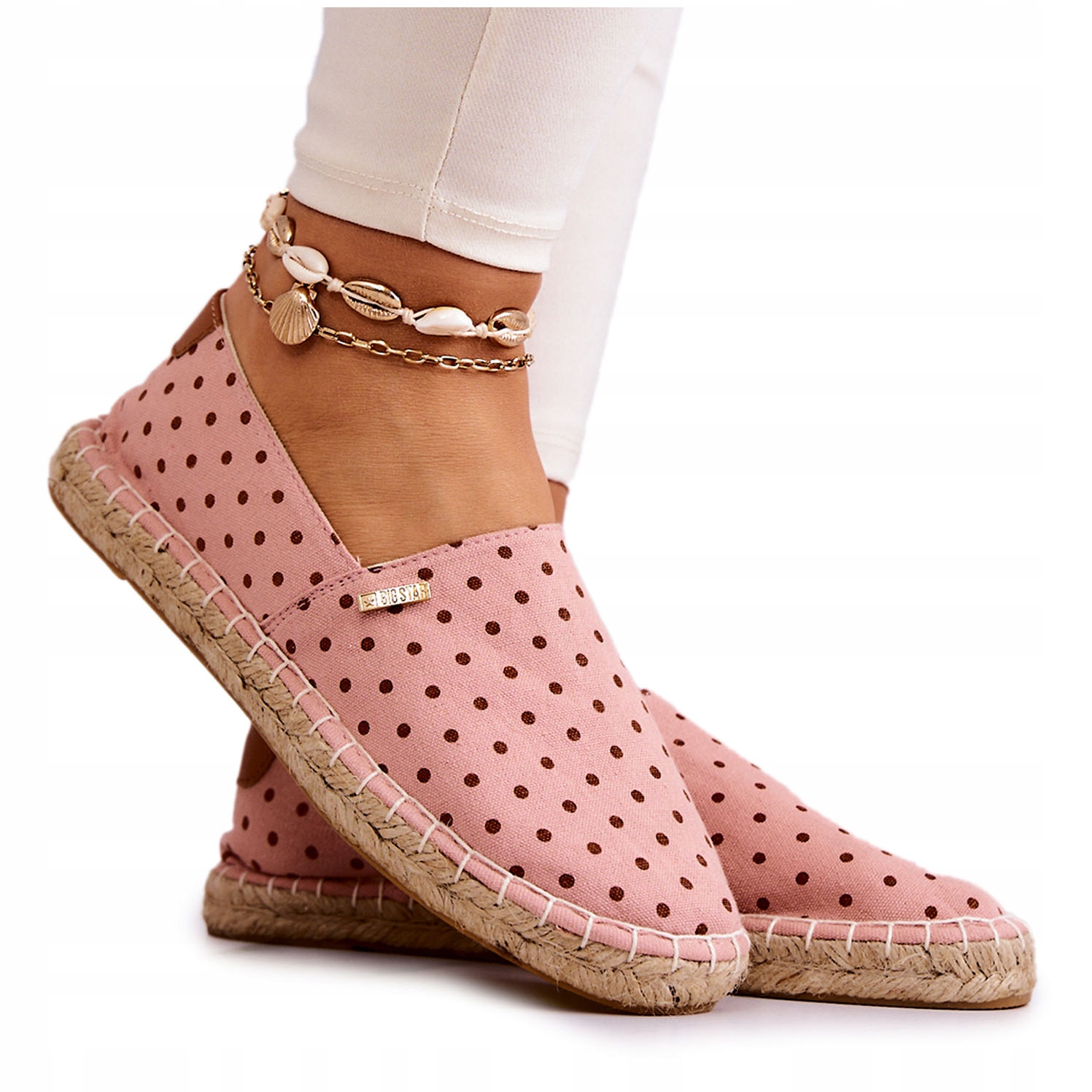 ESPADRYLE W GROSZKI BIG STAR JJ274869 RÓŻOWE 38