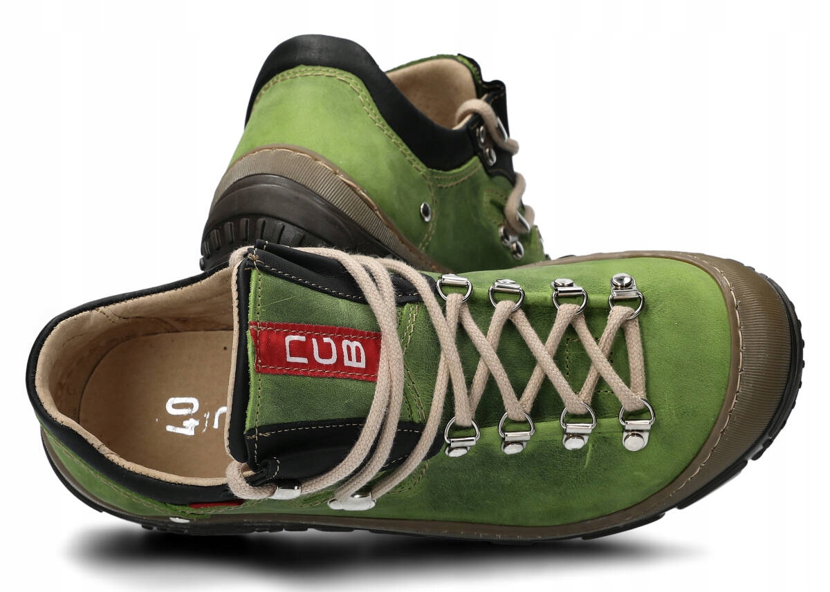 NAGABA 054 JASNY ZIELONY CRAZY - PÓŁBUT TREKKINGOWY DAMSKI - ROZMIAR 39 Marka Nagaba